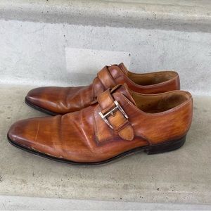 Magnanni Marco Light Brown Single Monk Strap Shoes Size 9